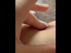 virgin masturbates her little pussy while no one is at home