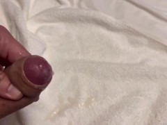 Desperate to Cum. 5 day load explosion listening to neighbours fucking