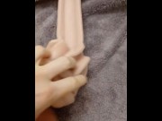 Preview 2 of Huge Thick Ginger Cock Fucking Fleshlight Sleeve