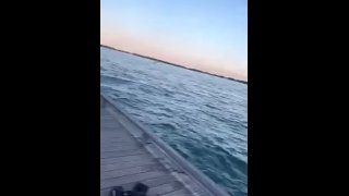 オンタリオ州Lakeに飛び込む