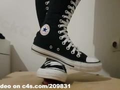 Cock Crush & Cum Black Converse High Boots