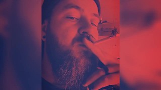 Hot Dad Smokes Cigarette After Work While Dreaming Of Licking Pussy