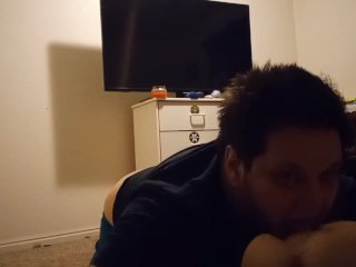 cunnilingus, solo male dirty talk, sex toy, role play