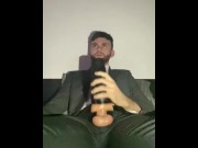 Preview 2 of Smoking and Fleshlight Fucking in Suit (PART 2)