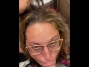 Preview 2 of MILF gives blowjob in camper