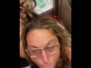 Preview 3 of MILF gives blowjob in camper