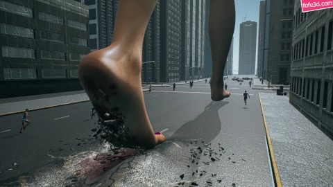 Titaness de la Edad Media [Giantess City Animation]