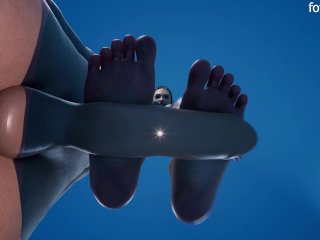 3d footjob, pov, foot fetish, animation