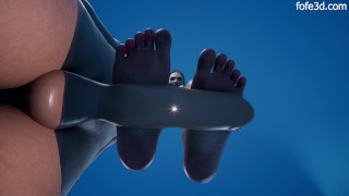 Sensual Animation Of A Barefoot Cock Trample