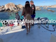Preview 4 of Maevaa Sinaloa - he fucks me bareback in the Lavezzi Islands in Corsica in front of voyeurs - Creamp