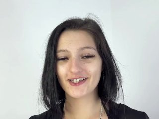 Hot Brunette Suck Dildo