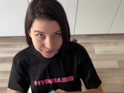 Preview 2 of Came to a guy to do homework in a MYDRIASIS T-shirt and got fucked hard
