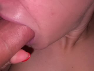 Cum on Big Tits to His YoungStepmom