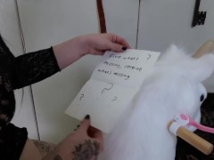 Cock riding sub chick pleasures her lord