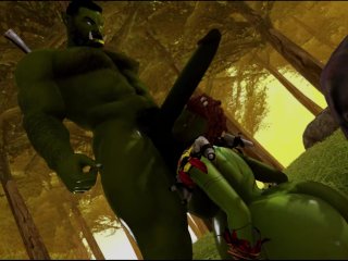 Horny Orcs fuck in the Woods