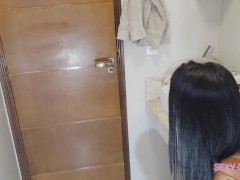 Video Hot wife fucking her husband's friend hiding in the bathroom at the birthday party