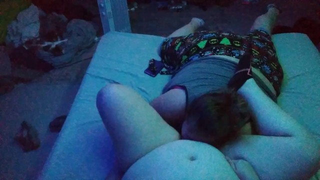 Pawg wife gets her pussy ate by BBW girlfriend