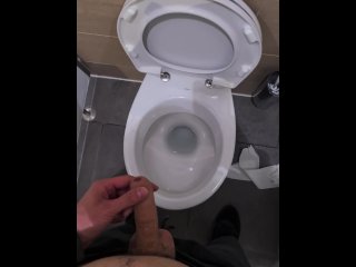 pov, piss, teen, public toilet