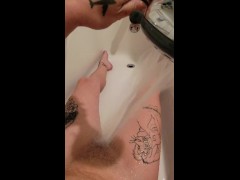 LOAD MOANING lesbian tattoed orgasm with the shower