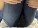 College student, male daughter pees on his jeans because he can't hold his pee-pee.