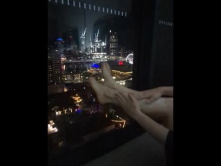 Foot Stroking in the Night City