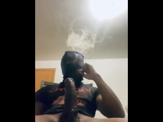 mature, muscular men, smoking, vertical video