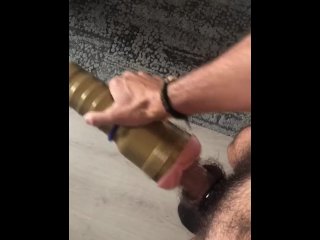 solo male, big dick tight pussy, fleshlight, caught jerking off