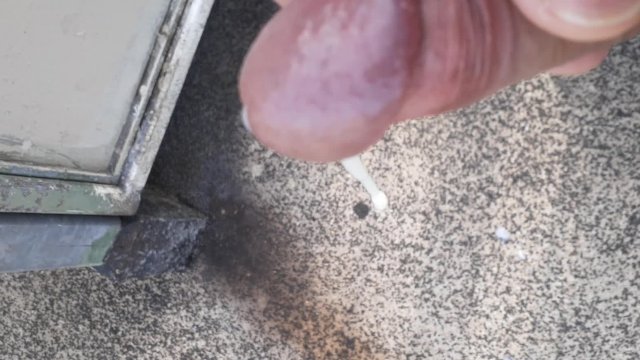 Cumming on an train station