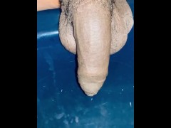  Soft dick pissing in the sink with Foreskin 