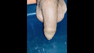  Soft dick pissing in the sink with Foreskin 