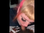 Preview 4 of POV THICK WHITE GIRL DEEPTHROATING COCK