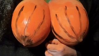Halloween Pumpkin Cosplay By Huge Boobs