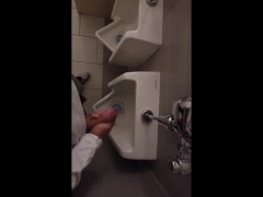 johnholmesjunior in vancouver island mens bathroom in super risky solo show with huge cum