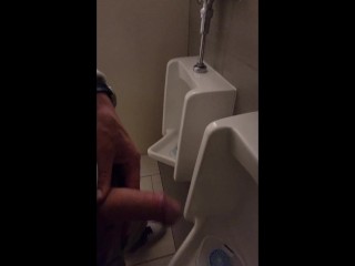 Johnholmesjunior in Vancouver Island Mens Bathroom in Super Risky Solo Show with Huge Cum