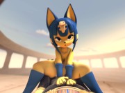 Preview 1 of Ankha Rides Huge Cock Until her Ass is Filled with Cum