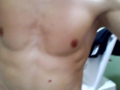 hot man flexing his muscles