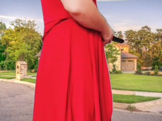 Public nudity. Hot ladyboy shemale sexy dancing in front of the neighbors