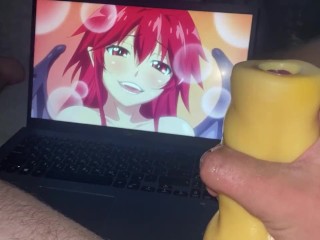 "me Trata com Porra" Hentai Sem Censura e o Cara Se Masturba Nele, Gozando Profusamente