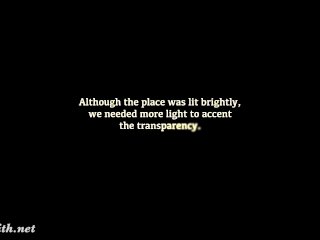 Jeny Smith got naked on the night club entrance. Nude on stairs