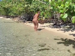 Video Fit Dominican Slut Gets Reverse Cowgirl Fuck On Public Beach Risk Someone Seeing