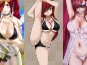 Preview 5 of Erza Scarlet Hentai Sexy Compilation - Fairy Tail
