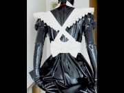 Preview 1 of [Latex] Maid Cosplay with Gas Mask