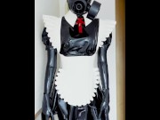 Preview 6 of [Latex] Maid Cosplay with Gas Mask