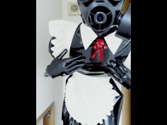 【latex】ガスマスクを着けたメイドコスプレ【個人撮影】 - Screenshot 11 of 16 - Gasmask