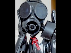 【latex】ガスマスクを着けたメイドコスプレ【個人撮影】 - Screenshot 14 of 16 - Maid