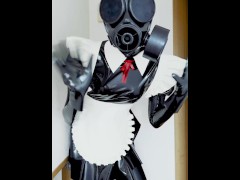 【latex】ガスマスクを着けたメイドコスプレ【個人撮影】 - Screenshot 8 of 16 - Latex