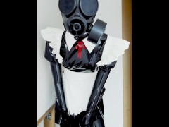 【latex】ガスマスクを着けたメイドコスプレ【個人撮影】 - Screenshot 9 of 16 - Maid