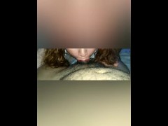 My slutty pigtailed white teen latina wife makes me a blowjob then rides me