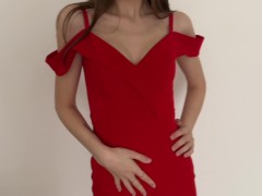 Video Sexy Step Sister In Red Dress Turned Me On So I Fucked Her
