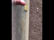 Preview 6 of Cum Join Me At This Outdoor Gloryhole So We Can Make A Mess Together Pissing & Cumming Outdoors